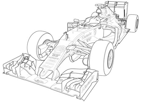 Ferrari F1 Coloring Pages