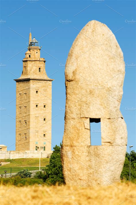 Hercules tower, Torre de Hercules | High-Quality Architecture Stock Photos ~ Creative Market