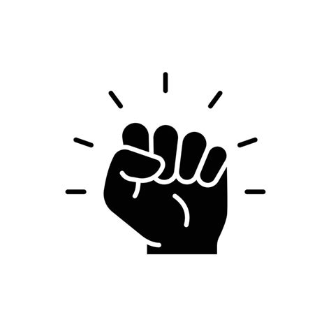 Empowerment icon. Simple solid style. Hand fist, empower, strength, courage, strong, power ...