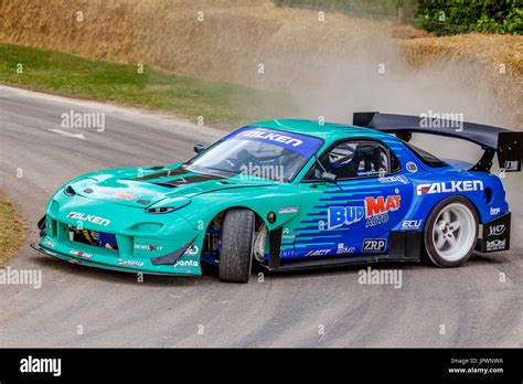 1999 Mazda RX-7 drift car with driver James Deane at the 2017 Stock Photo: 151771350 - Alamy