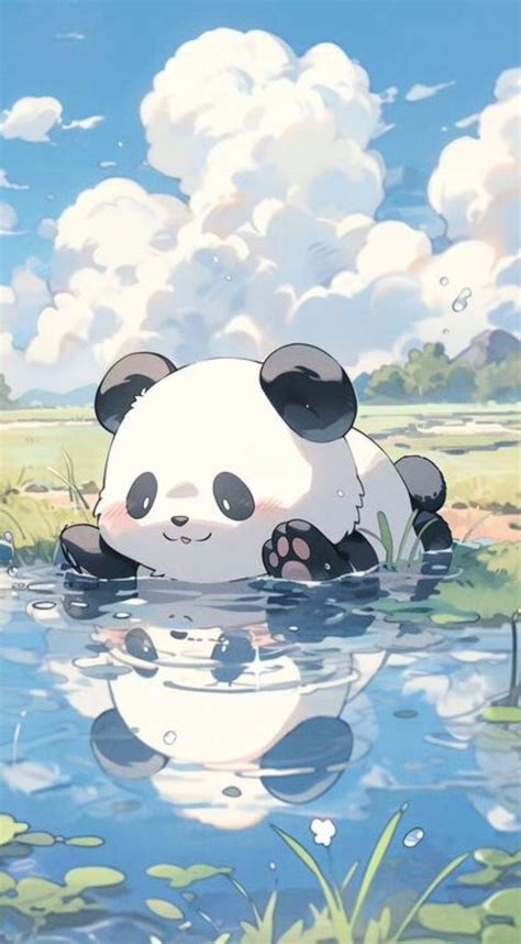 Cute Panda illustration | Panda bears wallpaper, Cute animal drawings ...