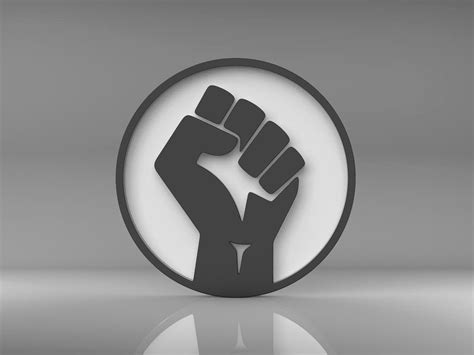 BLM Black Lives Matter Logo Symbol Emblem free 3D model 3D printable | CGTrader