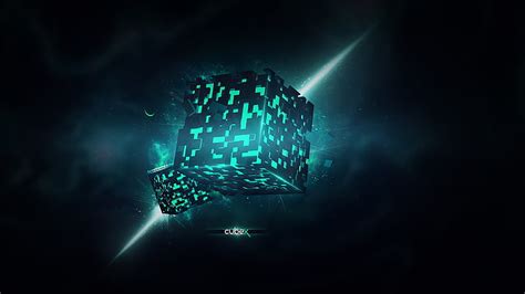 HD wallpaper: green and black cube 3D wallpaper, digital art, video ...