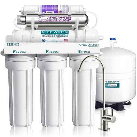 APEC Water Systems Essence 75 GPD 7-Stage Reverse Osmosis Water Filter System with Alkalin ...