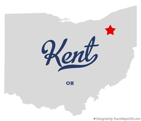 Map of Kent, OH, Ohio