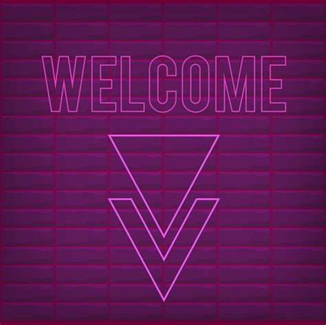 Welcome sign with neon effect pink shiny glow welcome sign purple 3225138 Vector Art at Vecteezy