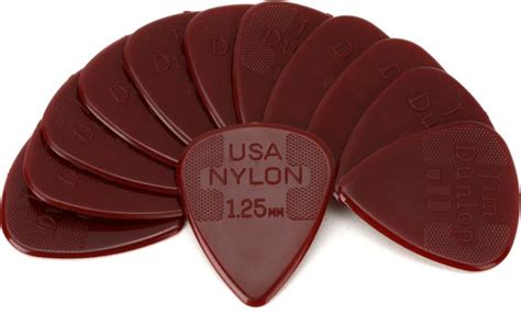 Dunlop 44P125 Nylon Standard Picks - 1.25mm Extra Heavy 12-pack ...