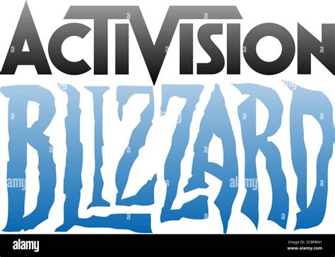 Logo Activision Blizzard, computer games company, video games, background white Stock Photo - Alamy