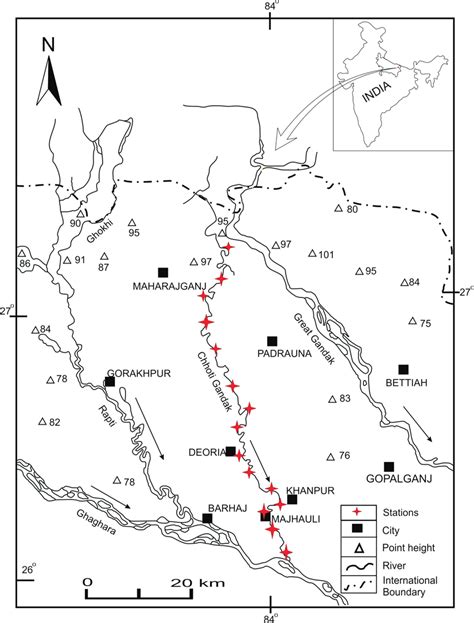 Location map of the Chhoti Gandak River | Download Scientific Diagram