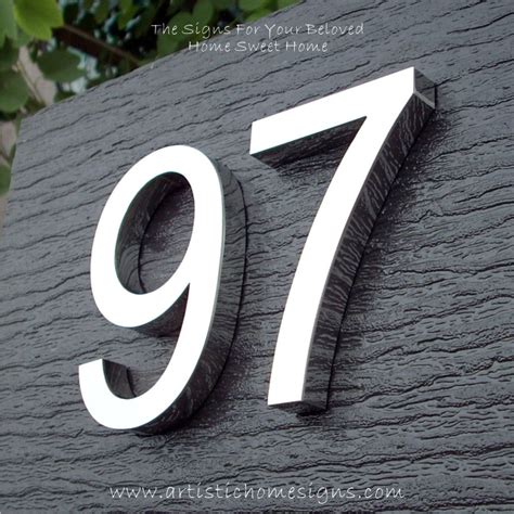 Modern Stainless Steel 304 House Numbers & Letters – Standard Font 97 – sign96