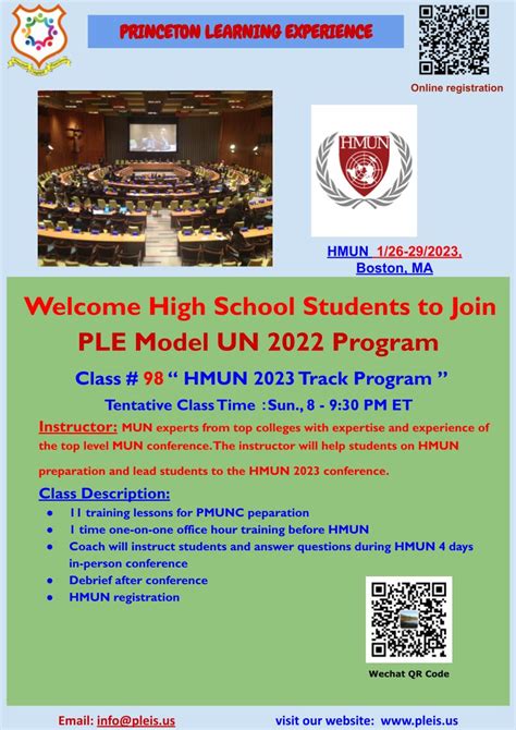 MUN Courses - PRINCETON LEARNING EXPERIENCE INTERNATIONAL SCHOOL