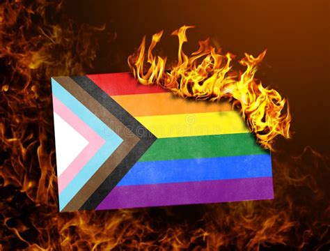 Burning Flag with Burning Background Stock Image - Image of pride, hate ...