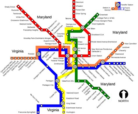 O #metrô de #Washington, também conhecido como Metrorail, foi ...