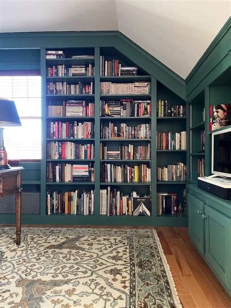 JRL Interiors — A Cozy Library and Home Office Tucked Under the Eaves