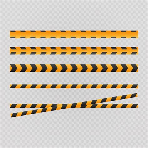 Premium Vector | Set of caution lines isolated realistic warning tapes danger signs