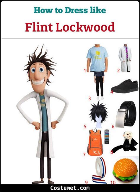 Flint Lockwood & Sam Sparks (Cloudy with a Chance of Meatballs) Costume for Cosplay & Halloween ...