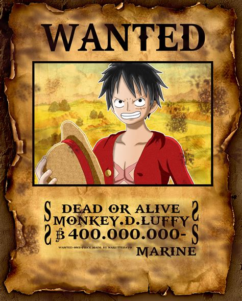 One Piece Wanted Poster Font One Piece Wanted Poster A3 | Images and ...