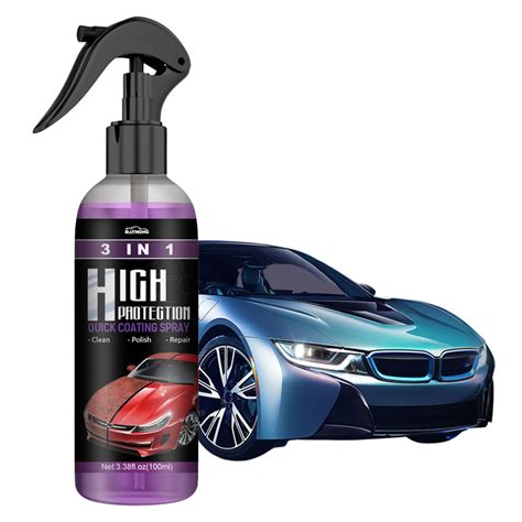 3 In 1 Car Ceramic Coating Spray 30ml/100ml Auto Nano Ceramic Coating Polishing Spraying Wax Car ...