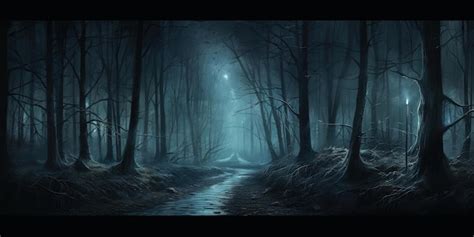 Premium AI Image | dark wallpaper in forest in the night in the style ...