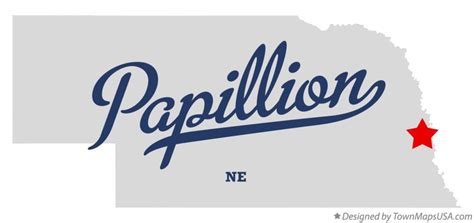 Map of Papillion, NE, Nebraska