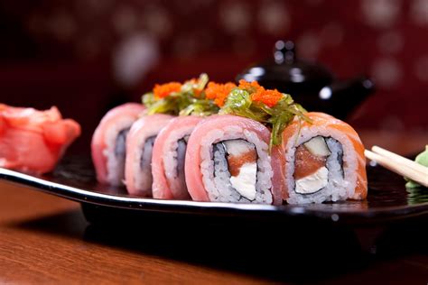 Download Seafood Fish Food Sushi HD Wallpaper