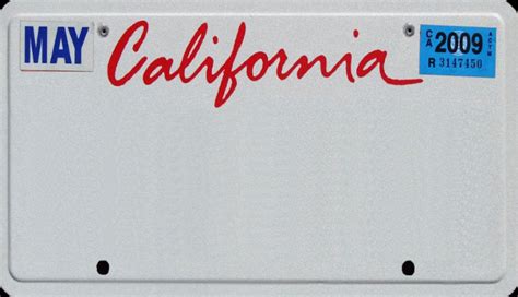 California License Plate Png - PNG Image Collection