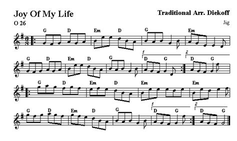 Joy Of My Life (free sheet music)