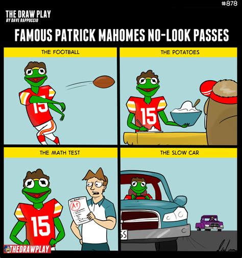 Patrick Mahomes Has A History Of No-Look Passes - The Draw Play