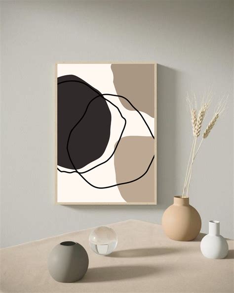 Set of two abstract minimalist art prints, digital art - FrappyPie