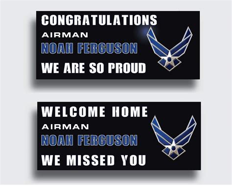 Amazon.com: U.S. Air Force Graduation Banner or Air Force Welcome Home Banner Customized with ...