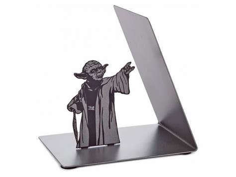 Yoda Bookend Holds Leaning Books Up With The Force