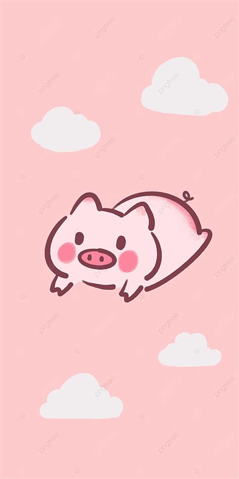 Cute Mobile Wallpaper Cartoon Pig Background Wallpaper Image For Free Download - Pngtree