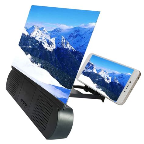 12" Mobile Phone Screen Amplifier with Bluetooth Speaker - Acrylic lens ...