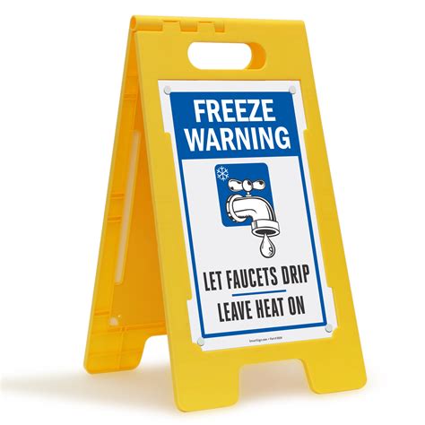 Freeze Warning Signs, Labels and Door Hangers