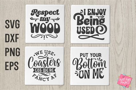 Naughty Coaster Quotes SVG Bundle Funny Coaster Sayings - Etsy Hong Kong