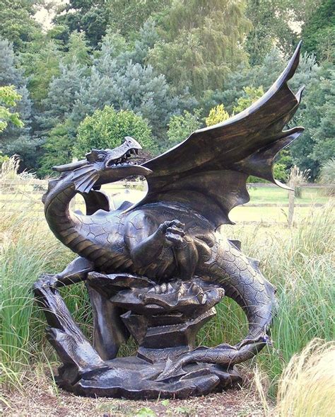 Black Country Metal Works Large Cast Aluminium Dragon Sculpture | Dragon sculpture, Sculpture ...