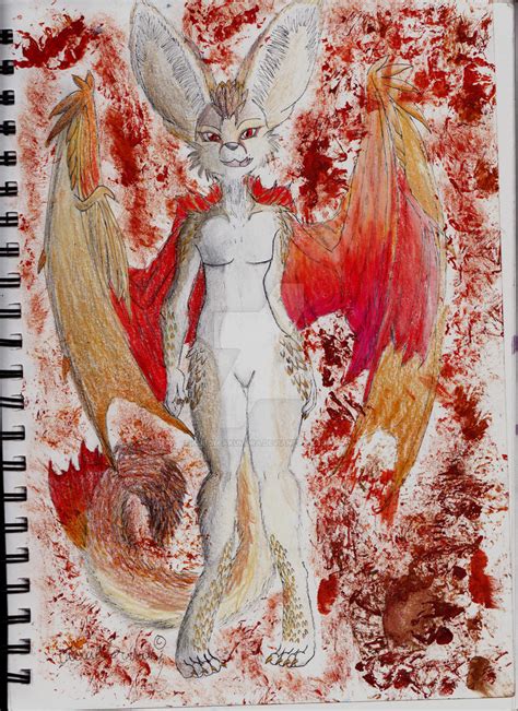 Fennec Fox dragon hybrid anthro by KuromiAkumura on DeviantArt