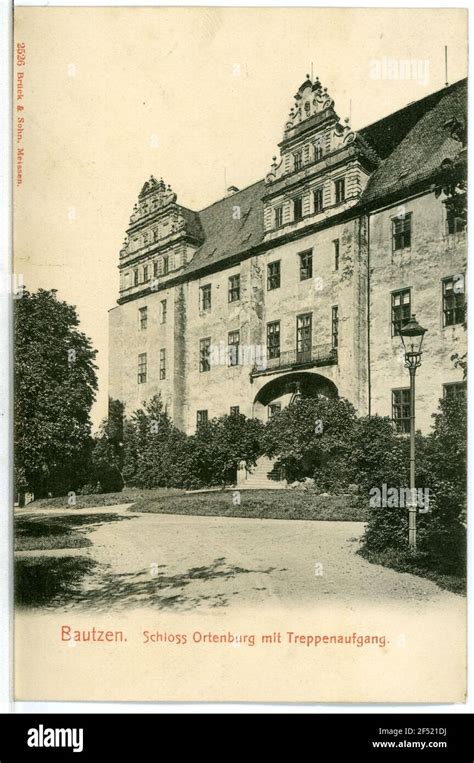 Castle Ortenburg, staircase Bautzen. Castle Ortenburg, staircase Stock Photo - Alamy