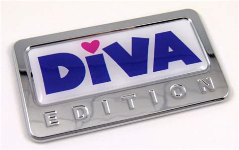 diva special edition adhesive chrome emblem - Chrome Auto Emblems