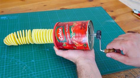 How To Make A Spiral Potato Cutter || DIY Twister Potato Machine - YouTube
