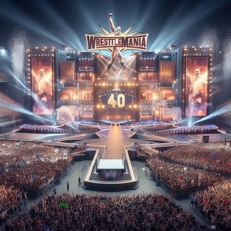 This WrestleMania 40 stage looks like a badass music festival : r/Wrasslin