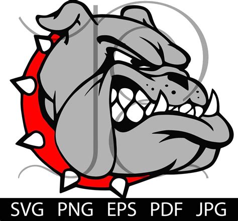 School Mascot Cartoon Bulldog Athletic Logo Perfect for T-shirts ...