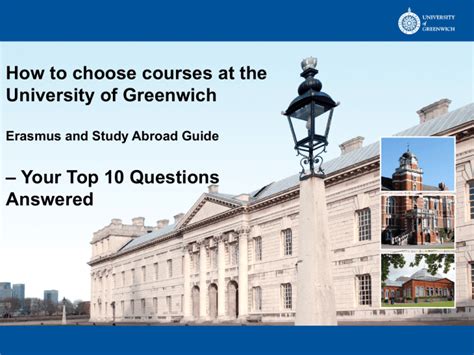 How to choose courses at the University of Greenwich – Your Top