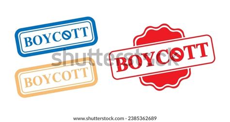 Boycott Signs Symbols Template Boycott Set Stock Vector (Royalty Free ...