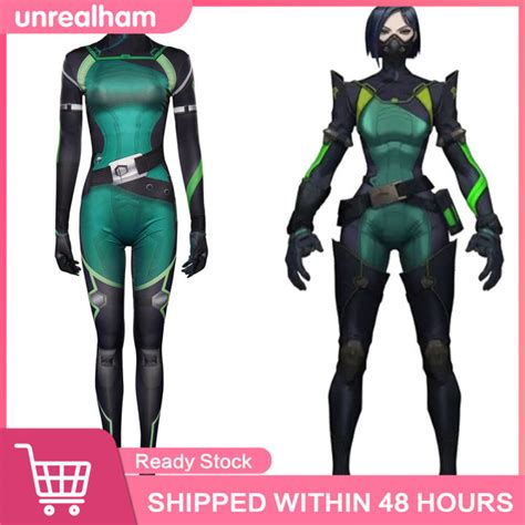 unrealham VALORANT Viper Cosplay Costume Jumpsuit Outfits Halloween ...