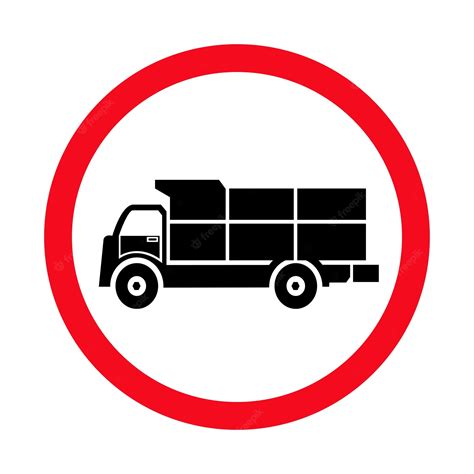 Premium Vector | No truck or no parking signprohibit sign vector illustration