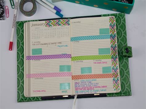 How to Organize Your Planner With Washi Tape - Southern Couture