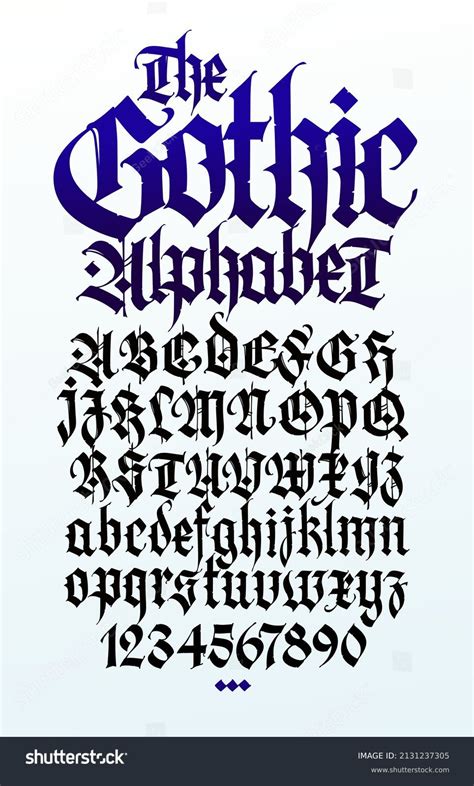 Fancy Gothic Calligraphy Alphabet