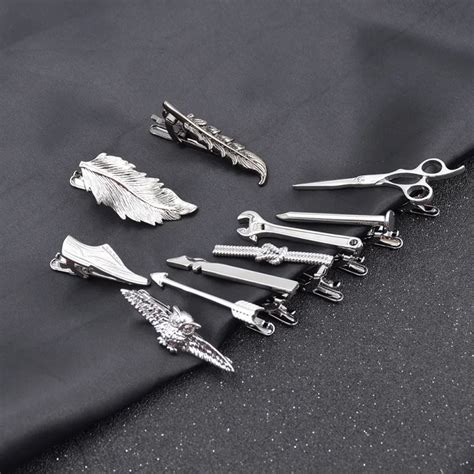 fashion lychee New Brand Designer Metal Classic Mens Tie Clips Necktie Classy Clasp Tie Bar ...