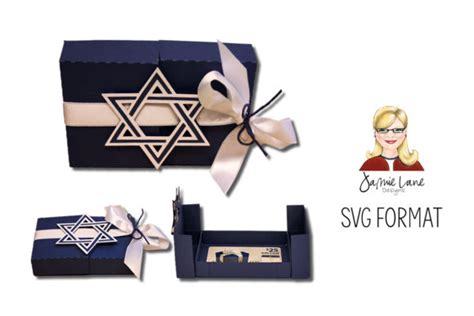 Hanukkah Gift Card Box Graphic by Jamie Lane Designs · Creative Fabrica